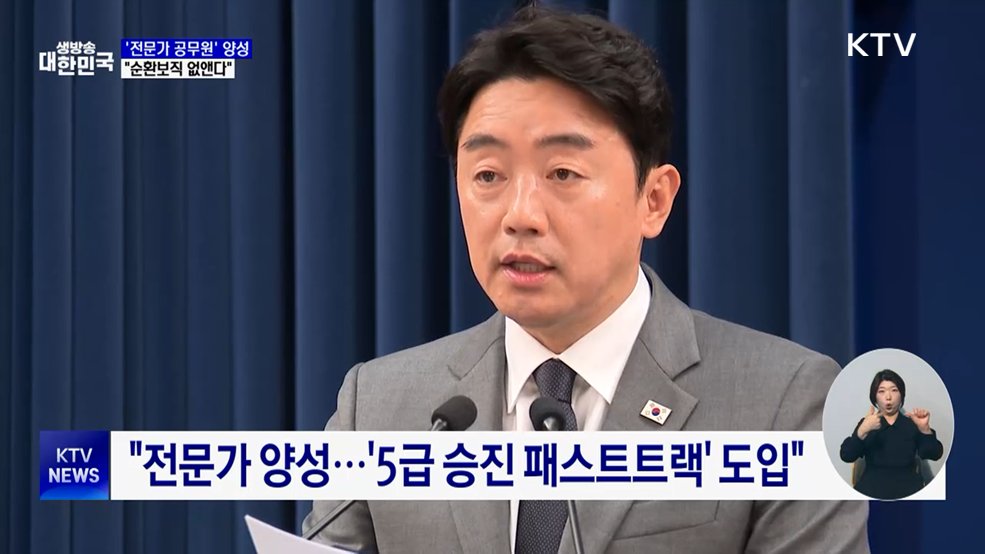靑 "전문가 공무원 양성···순환보직 폐지·5급 패스트트랙 도입"
