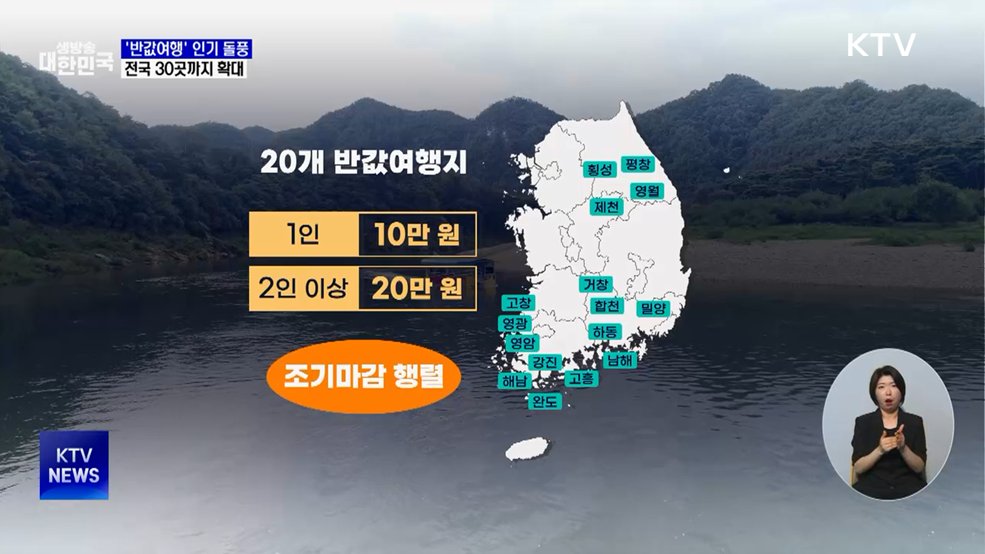 '반값여행' 인기 돌풍···전국 30곳까지 확대