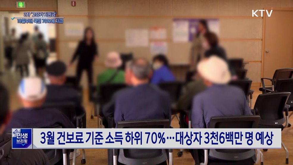 18일부터 '고유가 지원금' 2차 지급···국민 70%에 최대 25만원