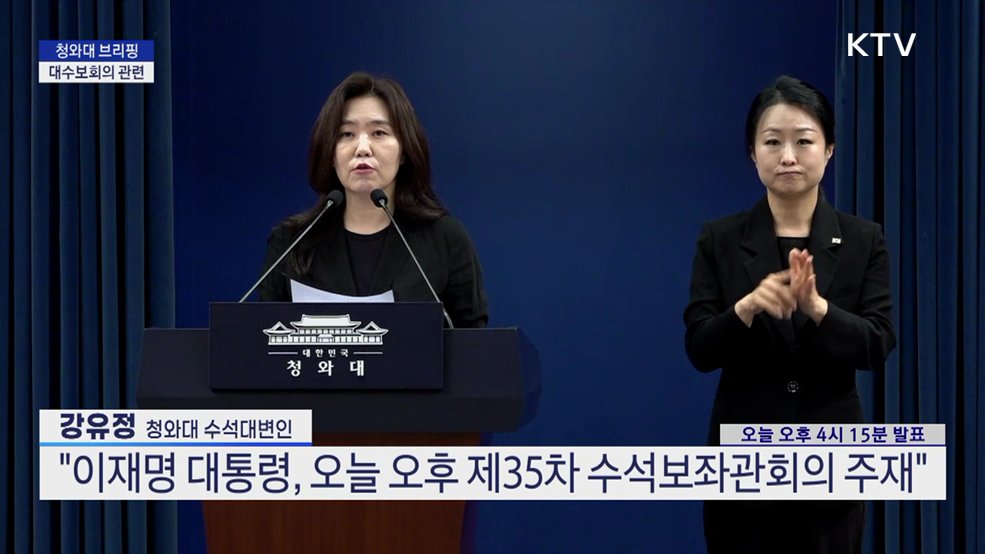 청와대 브리핑 - 대수보회의 관련