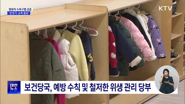 6세 이하 영유아 수족구병 급증···"손씻기·소독 중요"