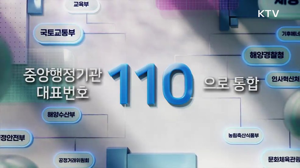 중앙행정기관 대표번호 110 통합 - 국민권익위원회