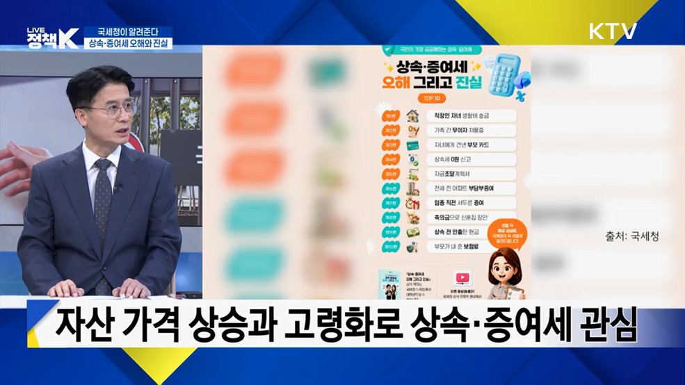 국세청, 유튜브 엉터리 상속·증여 절세팁 바로잡기 나섰다! [K-정책 사용법]