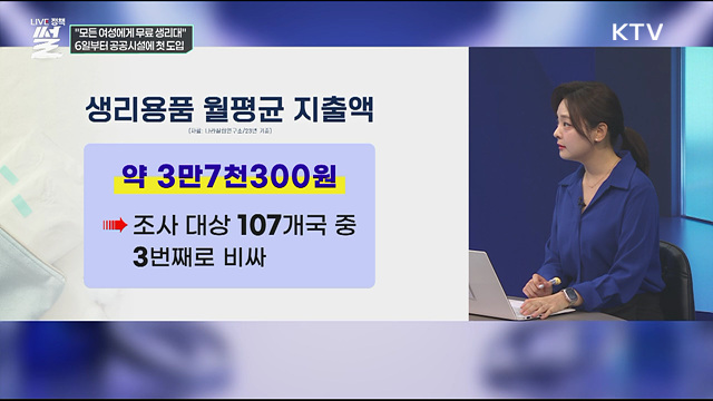 "모든 여성에게 무료 생리대"···6일부터 공공시설에 첫 도입