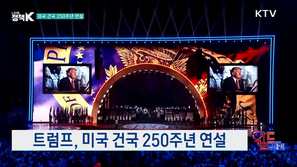트럼프, 미국 건국 250주년 연설 [월드 투데이]