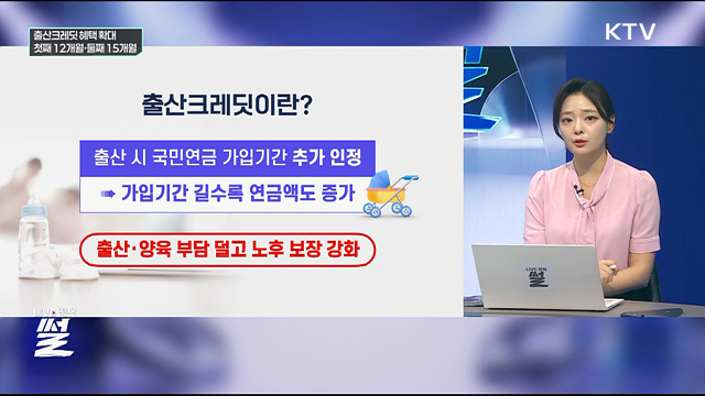 출산크레딧 혜택 확대···첫째 12개월·둘째 15개월