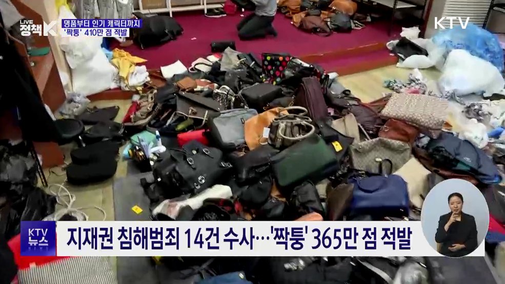 명품부터 인기 캐릭터까지···'짝퉁' 410만 점 적발