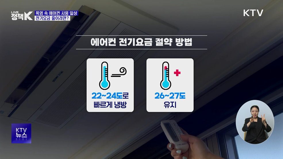 폭염 속 에어컨 사용 일상···전기요금 줄이려면?