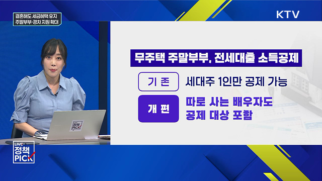 결혼해도 세금혜택 유지···주말부부·경차 지원 확대