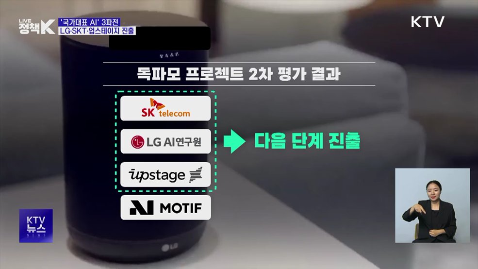 '국가대표 AI' 3파전 압축···LG·SKT·업스테이지 진출