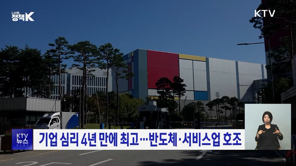 기업 심리 4년 만에 최고···반도체·서비스업 호조