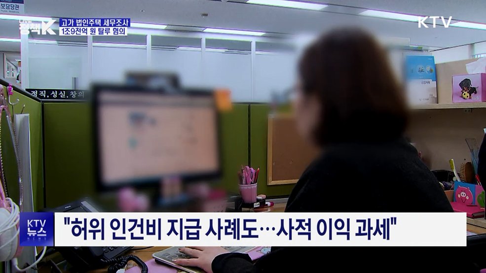 법인 명의 '황제사택' 적발···1조9천억 원 탈루 혐의