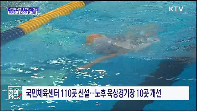 국민체육센터 110곳 신설···튼튼머니 120만 명 지급