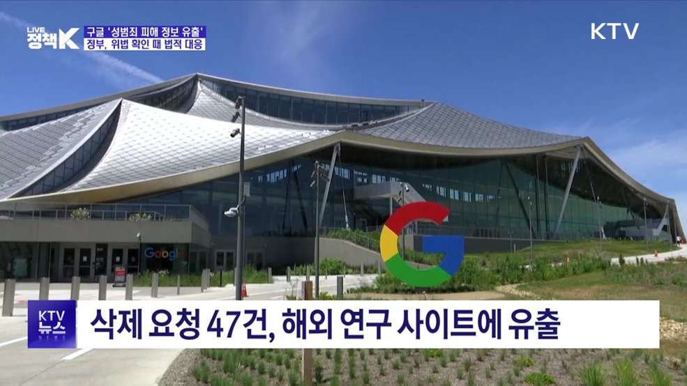 구글 '성범죄 피해 정보 유출'···정부 "법적 책임 물을 것"