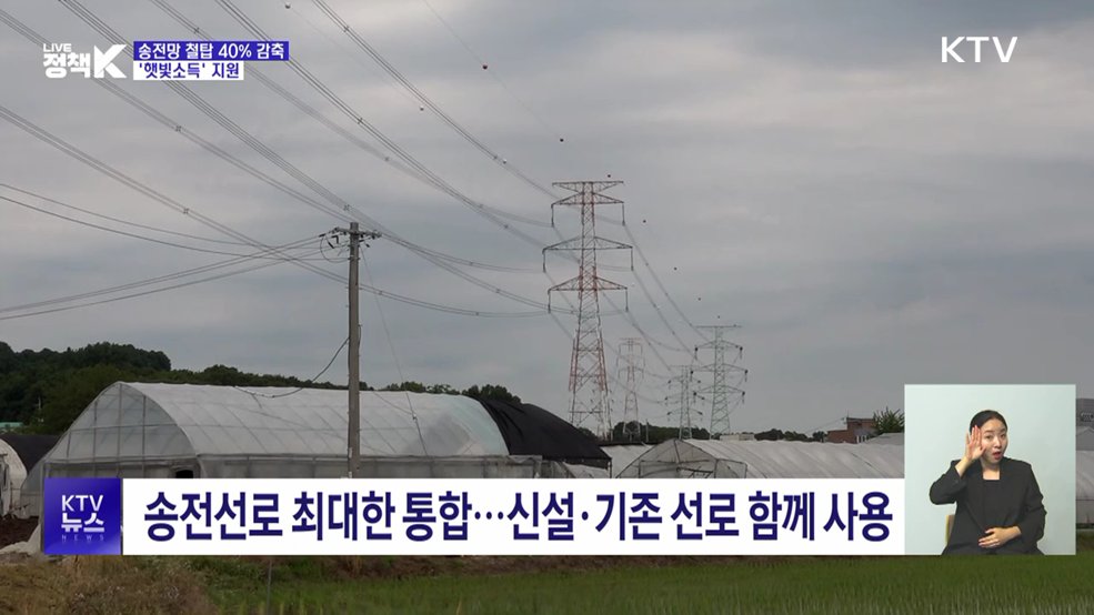 송전망 철탑 40% 줄이고 '햇빛소득' 지원