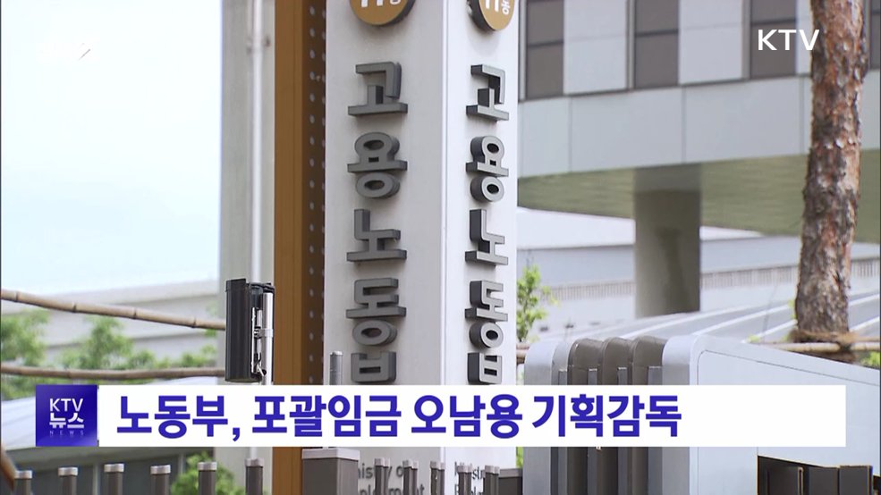 노동부, 포괄임금 오남용 기획감독 실시