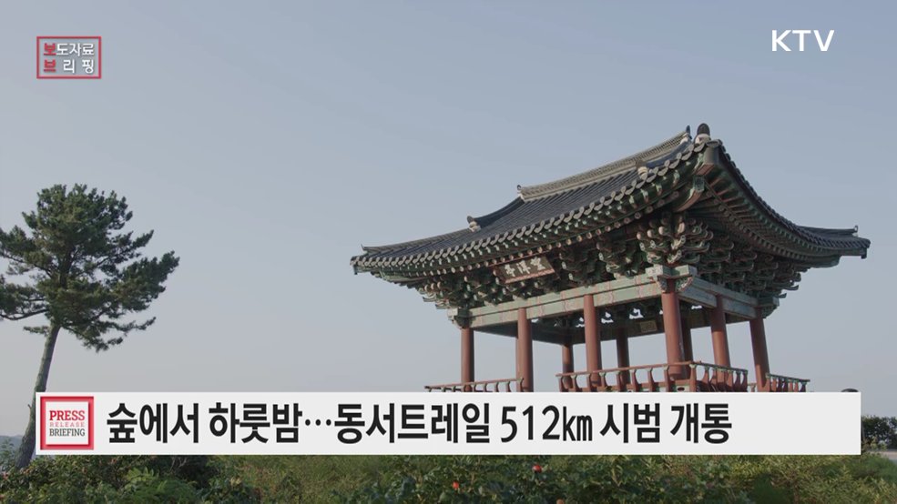 숲에서 하룻밤 동서트레일 512km 먼저 열린다