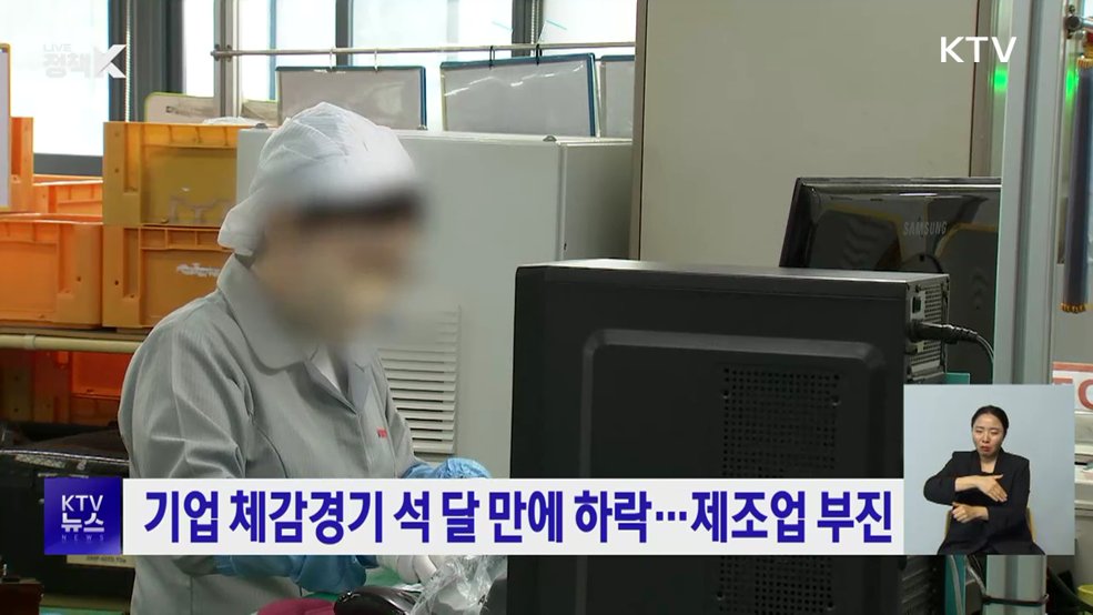 기업 체감경기 석 달 만에 하락···제조업 부진