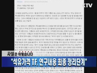 "석유가격 TF, 연구내용 최종 정리단계"