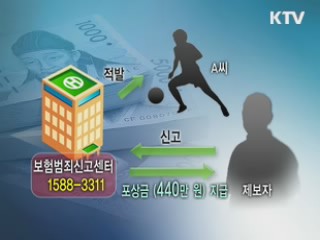 보험범죄 근절, 신고가 큰 역할