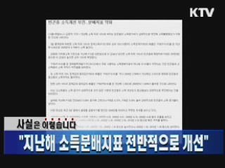"지난해 소득분배지표 전반적으로 개선"