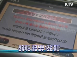 신용카드 세금 납부 1조원 돌파