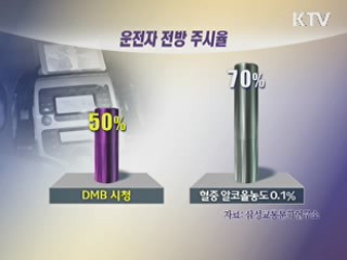 추석 고향길 DMB 시청 '절대 안돼요'