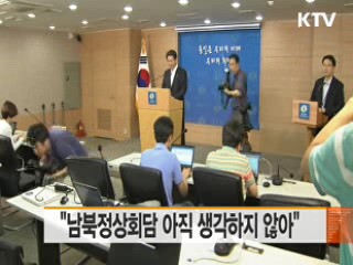 "남북정상회담 아직 생각하지 않아"