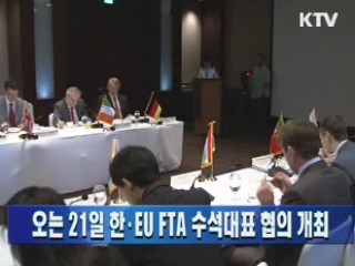 오는 21일 한·EU FTA 수석대표 협의 개최