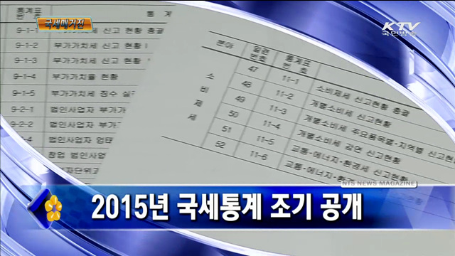 2015년 국세통계 조기 공개