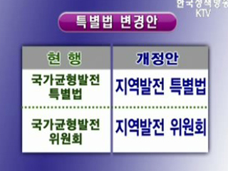 광역경제권 발전, 법적 근거 마련