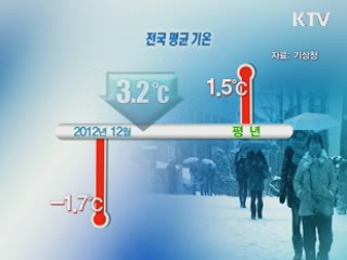 지난 12월 한파, 관측 이래 두 번째로 '강력'