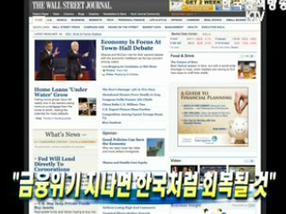 금융위기 지나면 한국처럼 회복될 것