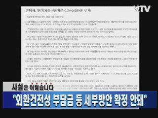 "외환건전성 부담금 등 세부방안 확정 안돼"