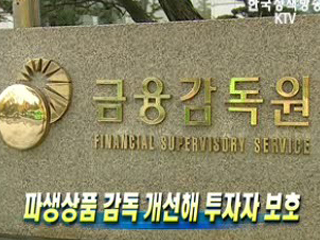 파생상품 감독 개선해 투자자 보호