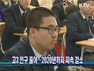 고3 인구 줄어…2020년까지 지속 감소