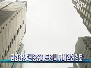 금융감독원장 "신용융자 등 증시 규제완화 검토"