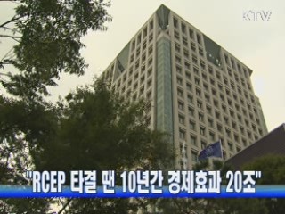 "RCEP 타결 땐 10년간 경제효과 20조"