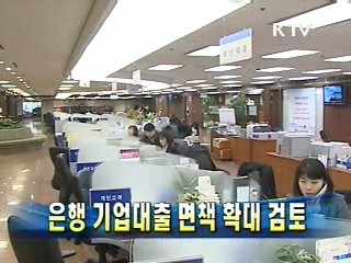은행 기업대출 면책 확대 검토