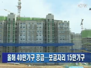 올해 40만가구 공급…보금자리 15만가구