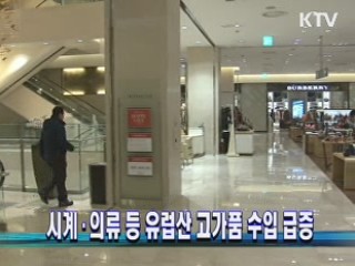 시계·의류 등 유럽산 고가품 수입 급증