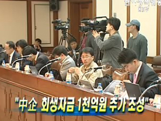 "中企 회생자금 1천억원 추가 조성"