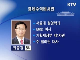 행안부 장관 맹형규·경제수석 최중경