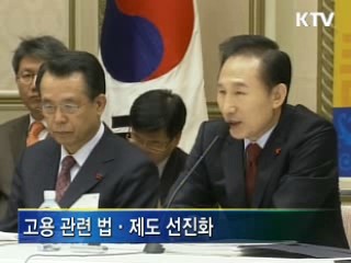 일자리 관련 법·제도 선진화