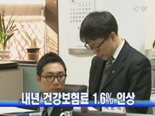 내년 건강보험료 1.6% 인상