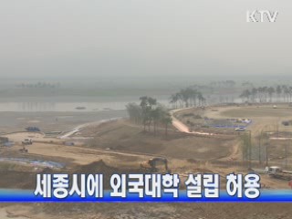 세종시에 외국대학 설립 허용