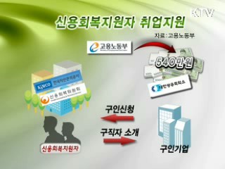 금융채무불이행자 고용기업에 지원금 지급