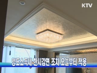 양도소득세 한시감면 조치 오늘부터 적용