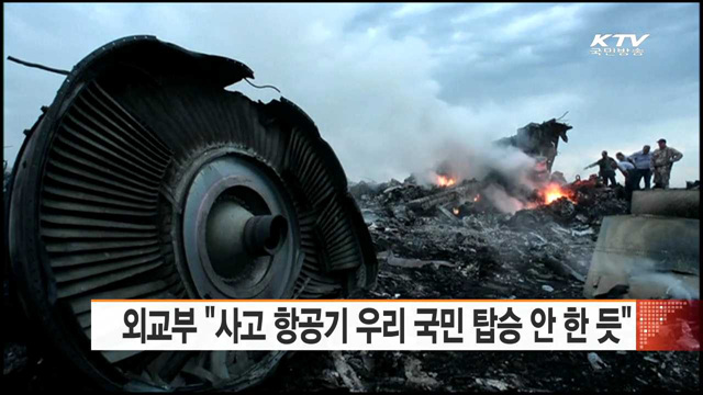 외교부 "사고 항공기 우리 국민 탑승 안 한 듯"