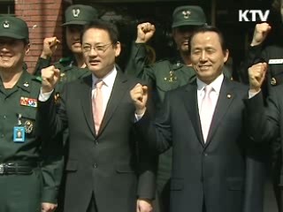 유인촌 장관, 국군체육부대 방문